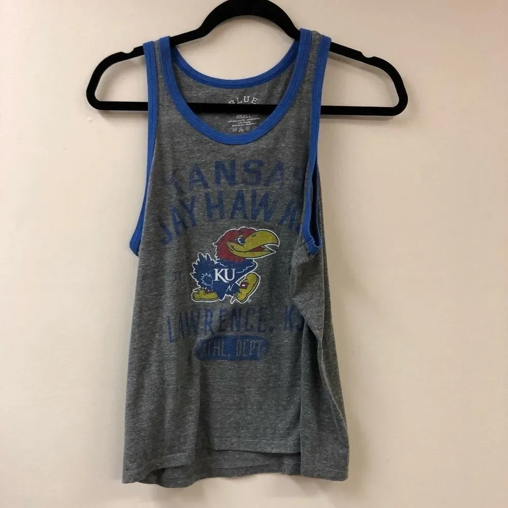 ❤️Distressed Vintage Kansas Jay Hawks Tank Size Small